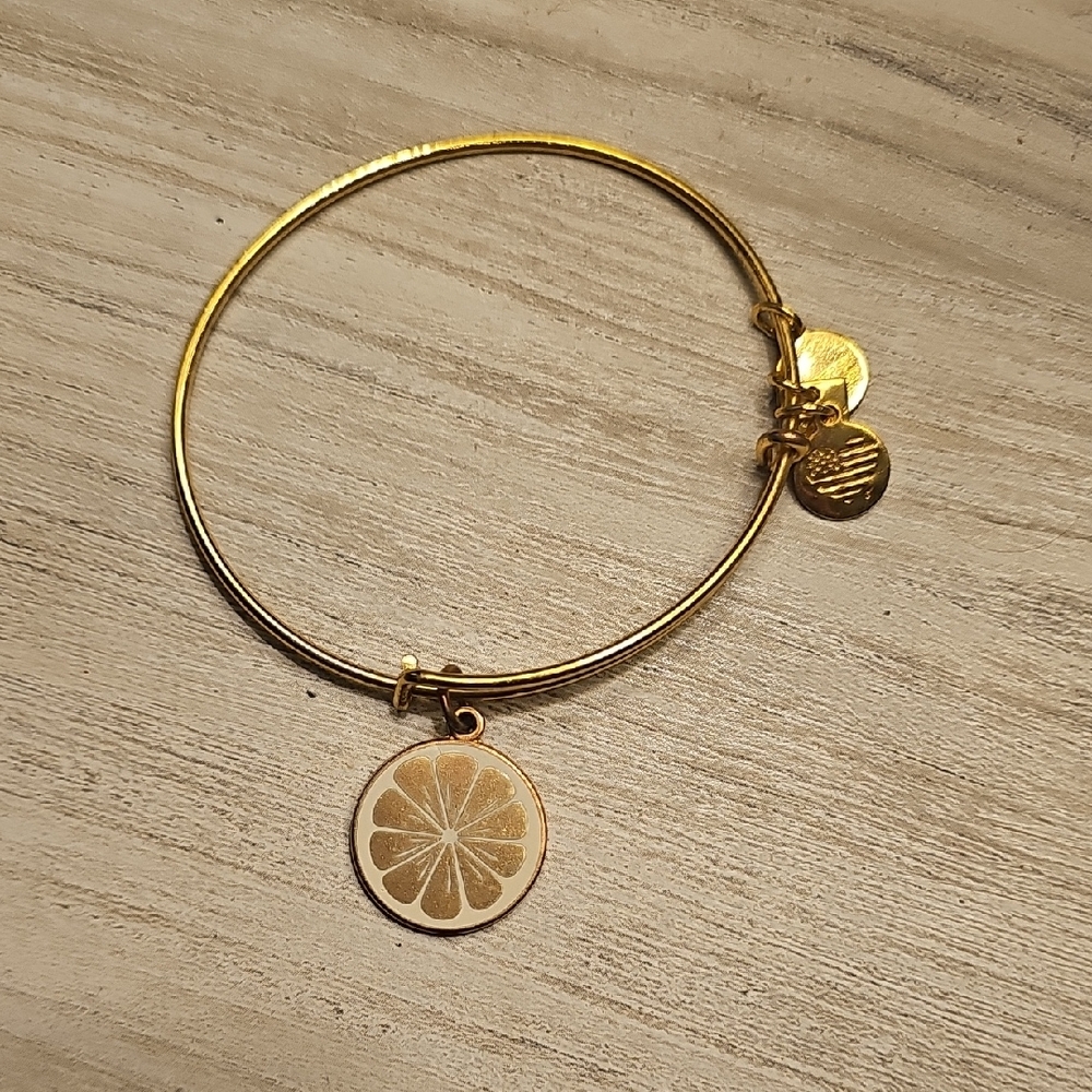 Gold Charm Bangle Bracelet